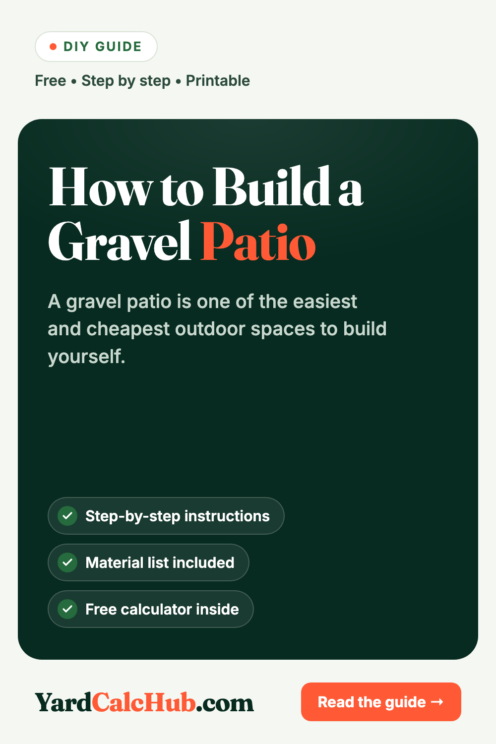 How to build a gravel patio – step by step with material list